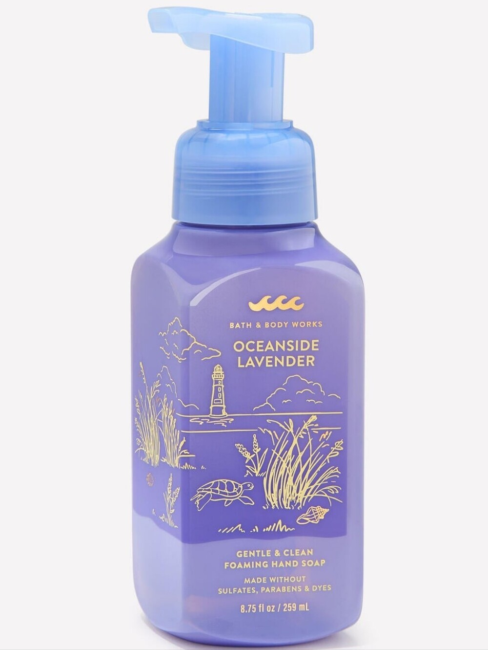 Bath & Body Works Oceanside Lavender Foaming Soap 8oz NEW RARE